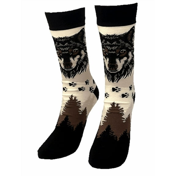 Wolf And Paws Knit Sock