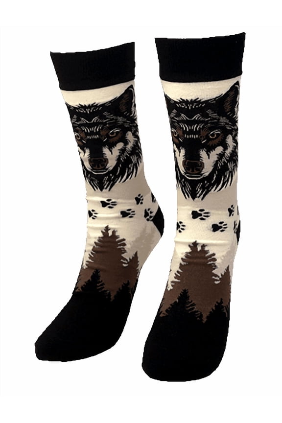 Wolf And Paws Knit Sock