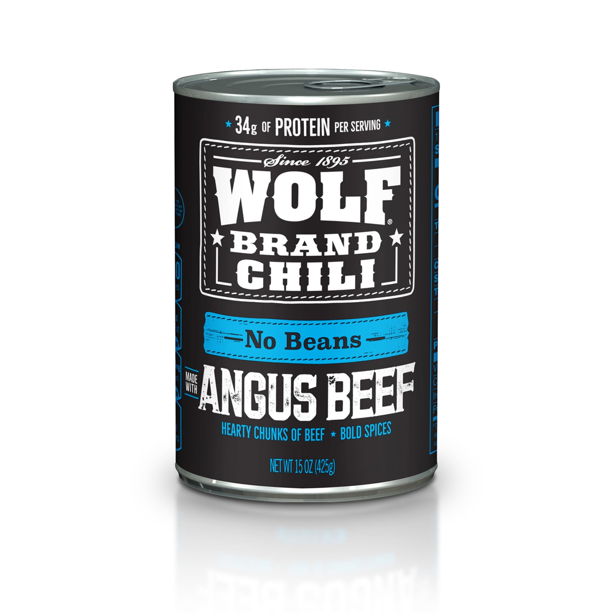 WOLF BRAND Angus No Beans Chili, 15 oz Can