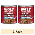 (2 pack) WOLF BRAND Chili No Beans, Chili Without Beans, 106 oz Can
