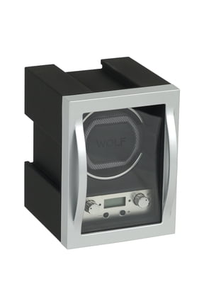 Module 4.1 Watch Winder, Black - Secure Fit with Patented Lock-in Dynamic Cuff - Accommodates All Wrist Sizes - Includes Universal Adapter