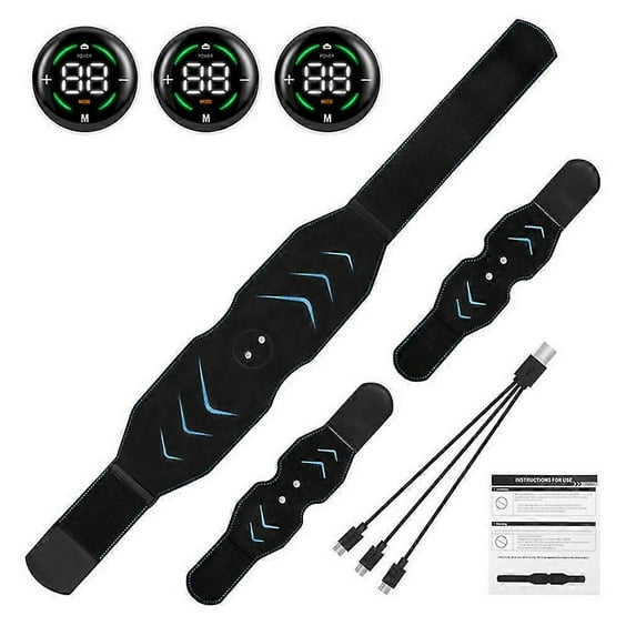 WOLF PEOPLE Ems Pad Abs Stimulator Muscle Toner Abdominal Toning Belt Muscle Trainer Usb