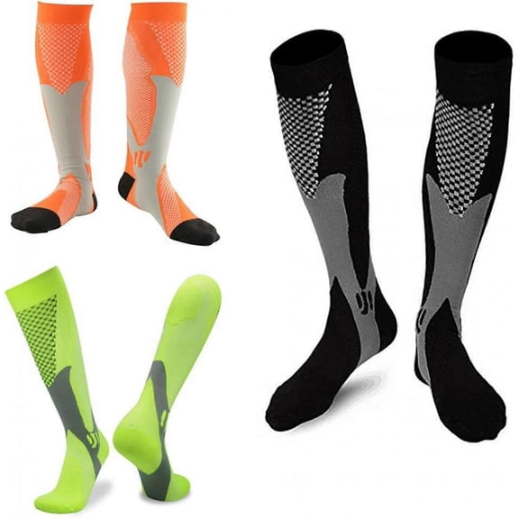WOLF PEOPLE Pair of medical sports compression socks for men and women, compression socks nurse socks for edema travel -GSL