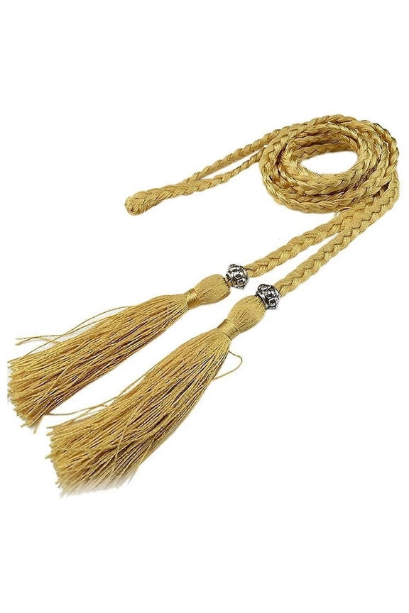 Woven Tassel Waist chain for women dress Tassles Braided Style Belt Knot Waist Chain 160cm Retro Waist Rope decorated 2021