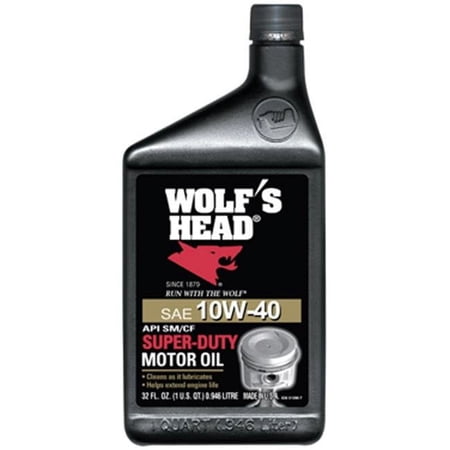 WOLF'S HEAD Heavy-Duty Motor Oil 10W-40, 1 qt