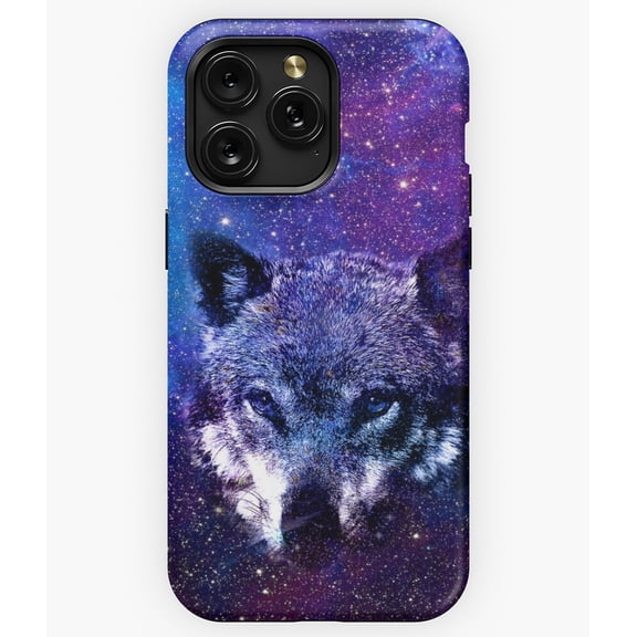 WOLF STARS Galaxy Space Animal Art G5525 Phone Case for iPhone17 16 15 14 13 12 11 Pro Max