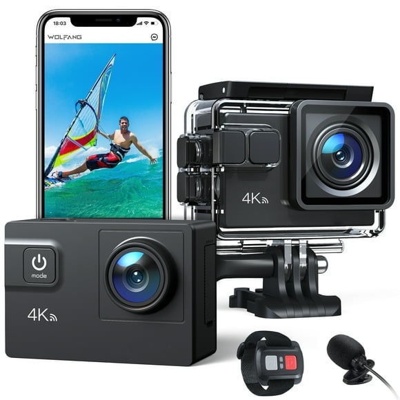 Sport Camera 4K Action Cam 60FPS 24MP 40M Underwater Cam Waterproof EIS Stabilization 170° Wide Angle Helmet Multiple Accessories New 4k