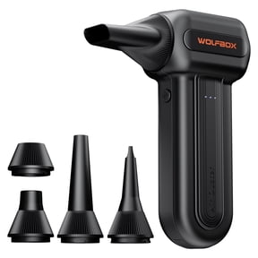 WOLFBOX Compressed Air Duster MF60 -110000RPM Super Power Electric Air Duster, 3-Speed Adjustable Cordless Air Blower with Fast Charging for PC Keyboard Cleaning, Car, Home