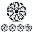thumbnail image 1 of WOLFSTORM 15" Black ABS Wheel Covers White Lacquer and Black Lacquer fits Steel Rim, 4 Pack, 1 of 8