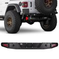 thumbnail image 1 of WOLFSTORM For 2018-2022 Jeep Wrangler JL Powder Coated Steel Rear Bumper w/LED Brake Light, 1 of 8
