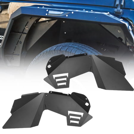 WOLFSTORM Front Inner Fenders Liners for 2007-2018 Jeep Wrangler JK Offroad Steel 2PC Set