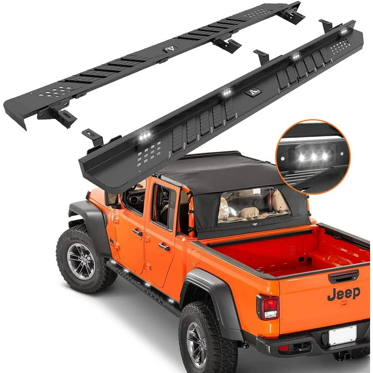 Gladiator Running Boards / Nerf Bars For Jeep Gladiator JT 2020-2025 - Textured Black, Bolt-On (Pair)