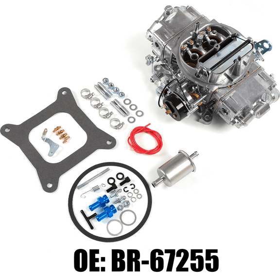 WOLFWO BR-67255 Carburetor 4150 Model 650 CFM 4 Barrel Carburetor Fit for Holley Quick Fuel Brawler Diecast Carburetors with Mechanical Secondaries Electric Choke