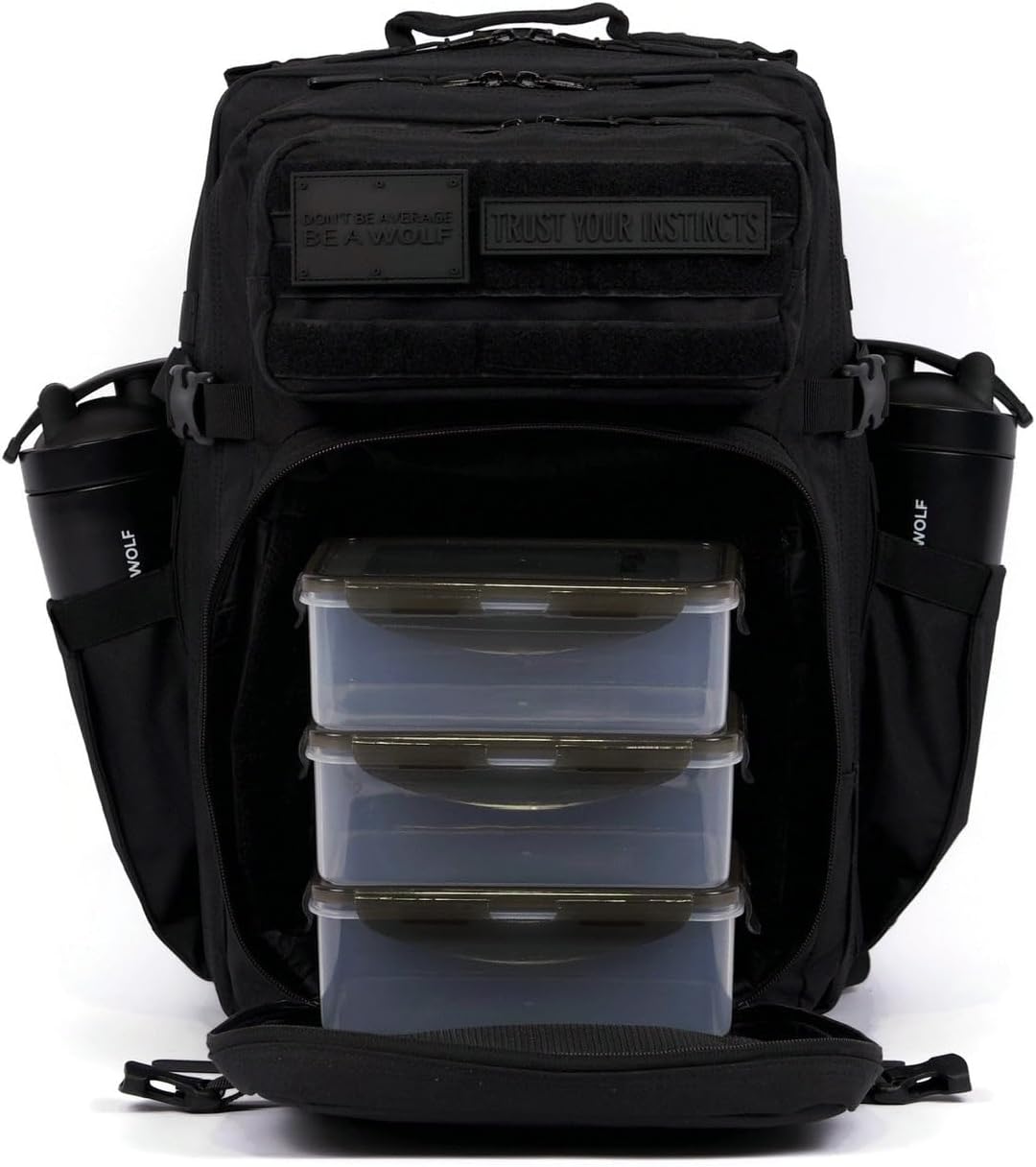 WOLFpak 45 L Rucksack – Wasserdicht, Mit Laptopfach, Klett-Patches & Getränkehaltern, Für Büro & Outdoor