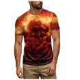 thumbnail image 1 of WOLIAUO Funny Mens Halloween Crewneck T-Shirt Lightweight Breathable Short Sleeve Mens Summer Shirts for Everyday, Shirts for Men Graphic Print Tops XL Orange, 1 of 7