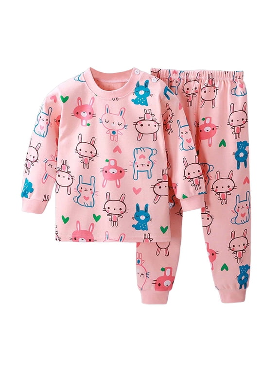 Kids Toddler Boys Girls Easter Pajamas Cute Animal Truck Rabbit Buddy Snug Fit Outfits Comfy Gift Sleepwear Pjs Set (3-6 Months Wine Red )
