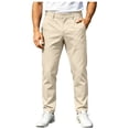 thumbnail image 1 of WOLIAUO Men's Golf Pants Stretch Work Dress Comfy Pants 30"/32"/34" Lightweight Quick Dry Casual Slacks Trousers with Pockets 30 Khaki, 1 of 7