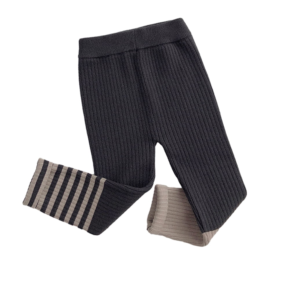 WOLLED 118T Little Girls Leggings Pants,Cozy Knit Bottom Top Pants