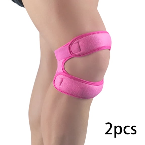 WOLLED 1/2 Pack Pad & Wide Patella Knee Strap Small Patella Stabilizer Knee Strap for Teenagers Kids Basketball, Running, Jumpers Knee, Tennis
