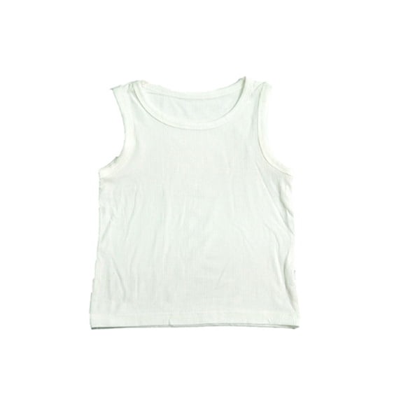 WOLLED 1-9Y Color Vest Outfit for Kids Toddler Cotton Ribbed Design Comfortable Fit for Boys Girls Perfect for Summer Casual Wear