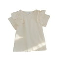 thumbnail image 1 of WOLLED 1-9Y Toddler Kids Girls Casual T-Shirt Baby Short Sleeve Ruffle Shirt Summer Loose Blouse Top, 1 of 10