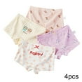 thumbnail image 1 of WOLLED 2-12 Years Girls Underwear Panties 4 Pack for Kids Cotton Soft Four Corners Shorts Toddler Four Seasons Cartoon Boxer Briefs, 1 of 9