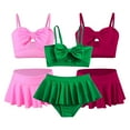 thumbnail image 1 of WOLLED 2-12Y Girls Cute Swimsuit Bikini Outfit Big Kids Casual Swimwear Set Youth Ruffle Skirt Bathing Suit 2-Piece, 1 of 6