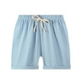 thumbnail image 1 of WOLLED 2-13Y Boys Girls Shorts for Kids Solid Color Sweat Pants Shorts Toddler Casual Jogger Pants Shorts Teen Light Breathable Cotton Linen Shorts, 1 of 8