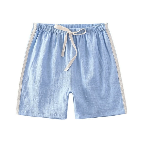WOLLED 2-13Y Boys Girls Shorts for Kids Solid Color Sweat Pants Shorts Toddler Casual Jogger Pants Shorts Teen Light Breathable Cotton Linen Shorts