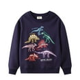 thumbnail image 1 of WOLLED 2-7Y Toddler Boys Glow in the Dark Sweatshirt Kids Cartoon Cotton Dinosaur Crewneck Sweatshirt Spring Pullover Long Sleeve Blouse, 1 of 6