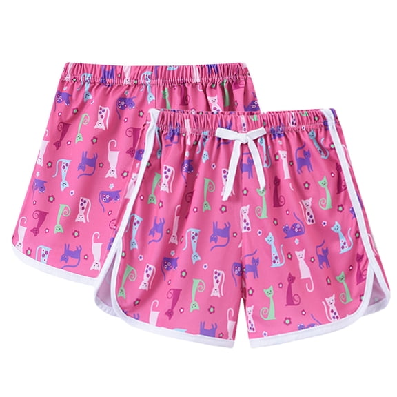 WOLLED 2-8 Years Girls Boys Swimwear Shorts for Toddler Kids Summer Floral Beach Swimsuit Baby Bathing Swim Trunks Suit Quick Dry Swimming Shorts