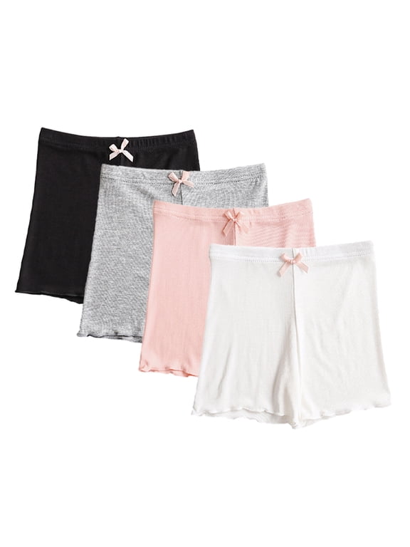 2PCS Kids Girls Dance Shorts,Toddler Safety Shorts Bike Short Breathable and Safety for Playgrounds and Gymnastics Safety Cartwheel Shorts Under Skirts 4-10Y