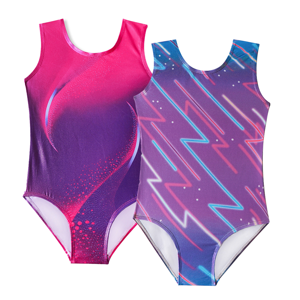 WOLLED 3 12Y Toddler Kids Gymnastics Leotards For Girls Sparkle 