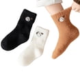thumbnail image 1 of WOLLED 3 Pairs Fall Winter Cotton Socks for Toddler Kids Fleece Socks Boys Girls Cartoon Socks for 2-12Y, 1 of 7