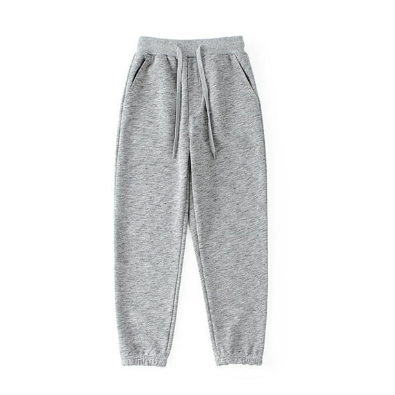 WOLLED 4-12Y Boys Girls Sweatpants Kids Toddler Casual Trousers Athletic Workout Joggers Pants for with Pocket and Drawstring
