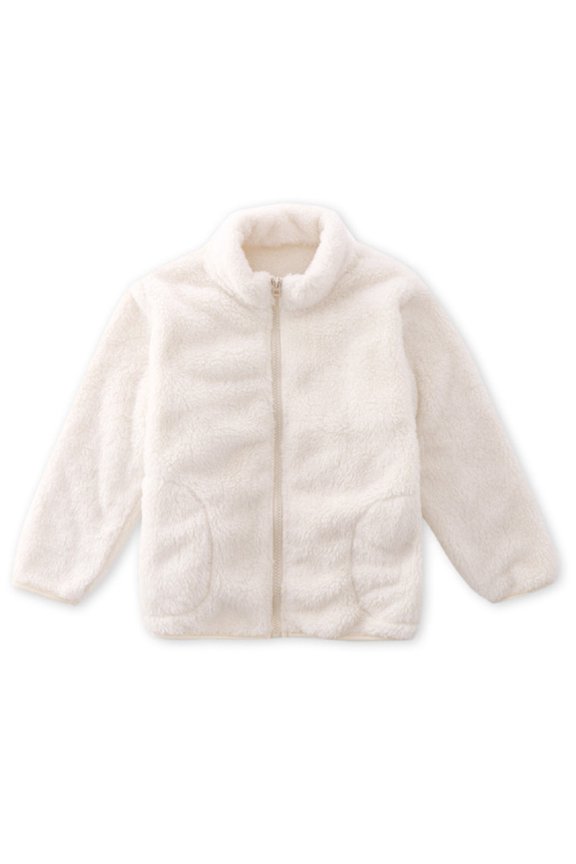 4-15Y Kids Boys Girls Fleece Jackets Youth Coral Velvet Zipper Tops Middle Large Children's Fall Winter Padded Casual Coats Outerwear
