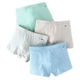 thumbnail image 1 of WOLLED 4-Pack Teenagers Boys Cotton Boxer Underwear Kids Soft Cotton Briefs Four Corners Shorts M-4XL, 1 of 10