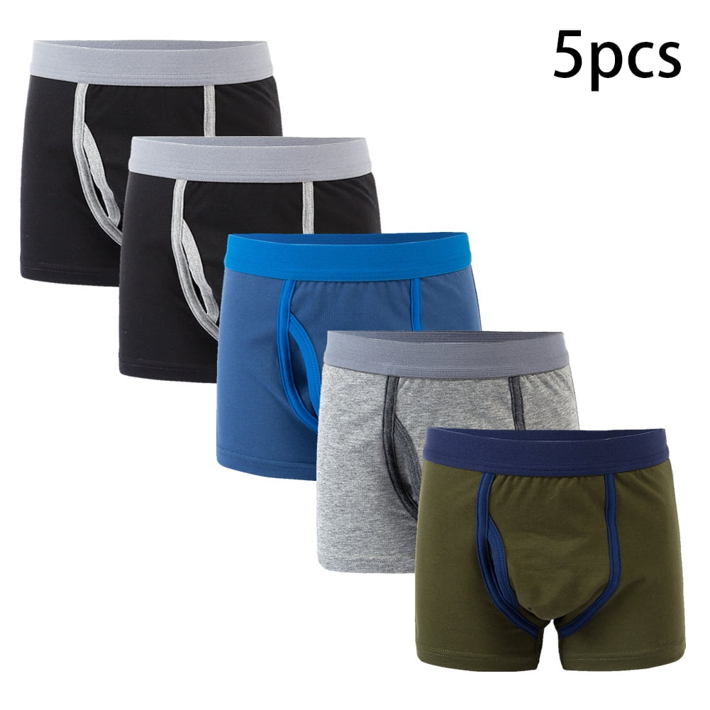 WOLLED 5Pcs Boys Underwear for Toddler Briefs, 2-12Y Kids Four Corners ...