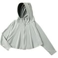 thumbnail image 1 of WOLLED 6-11Y Toddler Kids Thin Sun Shirt Boys Girls Sunsuits Jacket Kids Hooded Rash Guard Zipper Tulle Summer Sun Protection Teen Fashions Versatile Sun Protection Jacket, 1 of 10