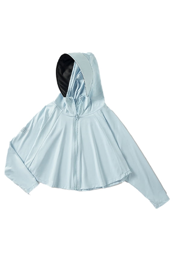 6-11Y Toddler Kids Thin Sun Shirt Boys Girls Sunsuits Jacket Kids Hooded Rash Guard Zipper Tulle Summer Sun Protection Teen Fashions Versatile Sun Protection Jacket