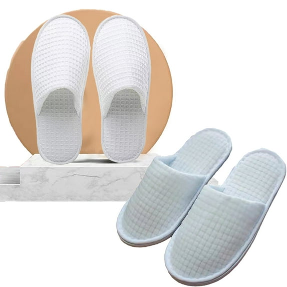 WOLLED 6PCS Kids Disposable Slippers Anti-Slip Hotel Disposable Slippers 4-10Y Toddler Closed Toe Guest Slippers House Slippers for Hotel Travel Guest