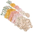 thumbnail image 1 of WOLLED 9M-8Y Baby Newborn Girls One Piece Swimsuits Toddler Kids Long Sleeve Rash Guard Swimwear UPF 81+ Sun Protection Bathing Suits with Hat, 1 of 10