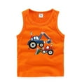 thumbnail image 1 of WOLLED Baby Boys' Cotton Tank Tops,Summer Lightweight Digger Print Sleeveless Top for Toddler Kids 1-8 Years Old, 1 of 6