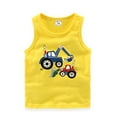 thumbnail image 1 of WOLLED Baby Boys Summer Vest Shirt Top,Kids Toddler Sleeveless Digger Print Vest Undershirt for 1-8 Years Old, 1 of 7