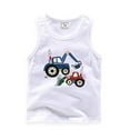 thumbnail image 1 of WOLLED Baby Boys Summer Vest Shirt Top,Kids Toddler Sleeveless Digger Print Vest Undershirt for 1-8 Years Old, 1 of 7