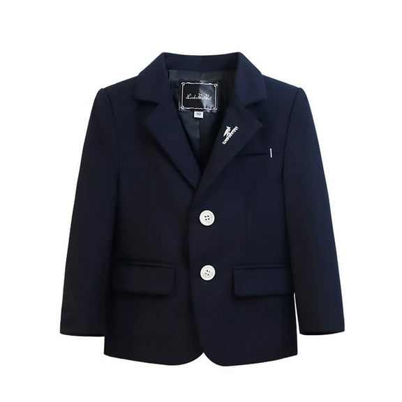 WOLLED Boys Blazers Slim Casual Suit Coats 2-15Y Youth Gentleman Dress Suit Jacket Long Sleeve Suit Jackets