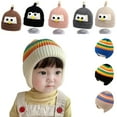 thumbnail image 1 of WOLLED Boys Girls Cute Woolen Hat Toddler Newborn Winter Knitted Cap 2M-2Y Kids Thickened Wool Cap, 1 of 10
