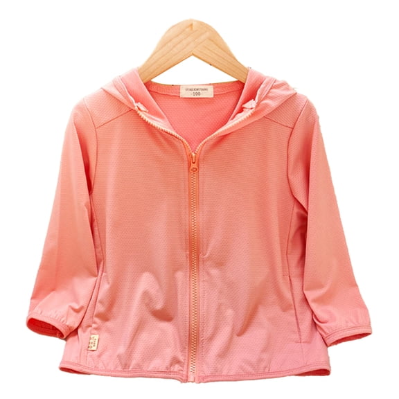 WOLLED Boys Girls Ice Silk Sun Shirt Kids Toddler Hooded Sun Protection Jacket 2-12Y Youth Long Sleeve Beach Clothing Lightweight Breathable New Models Rash Guard