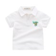 thumbnail image 1 of WOLLED Boys Girls Lapel Short-Sleeved Top Summer Causal Embroidery T-Shirts for Toddler Kids,Sized 1-6T, 1 of 7