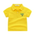 thumbnail image 1 of WOLLED Boys Girls Lapel Short-Sleeved Top Summer Causal Embroidery T-Shirts for Toddler Kids,Sized 1-6T, 1 of 7